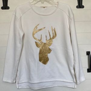 Copper Key Good Glitter Deer Sweatshirt